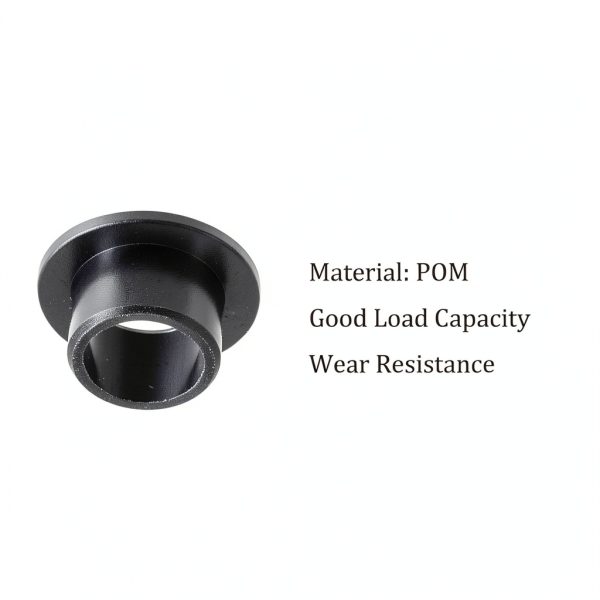 Flanged Sleeve Bearing Black POM 8mm x 10mm x 7mm by Kozelo-1