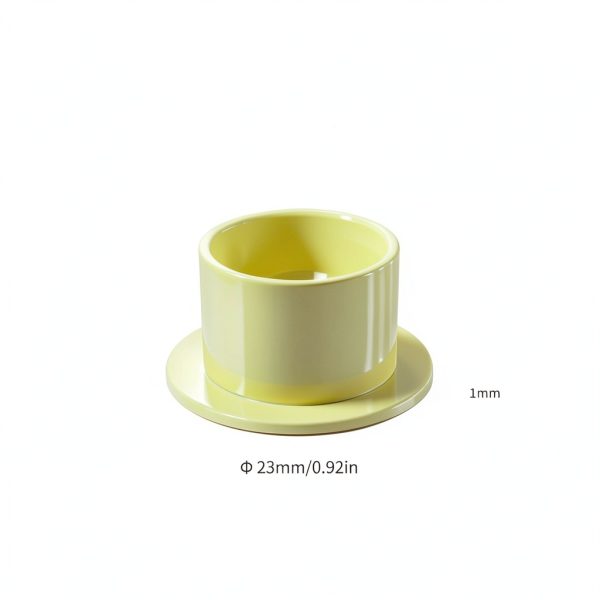 4Pcs 1517 Pom Flanged Sleeve Bearings 15mm ID x 17mm OD x 12mm Length for The Shaft of Equipment Machine Pom Oilless Flanged Bushing Yellow Oilless Bushings-1