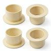 4Pcs 1517 Pom Flanged Sleeve Bearings 15mm ID x 17mm OD x 12mm Length for The Shaft of Equipment Machine Pom Oilless Flanged Bushing Yellow Oilless Bushings-0