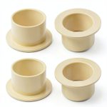 4Pcs 1517 Pom Flanged Sleeve Bearings 15mm ID x 17mm OD x 12mm Length for The Shaft of Equipment Machine Pom Oilless Flanged Bushing Yellow Oilless Bushings-0