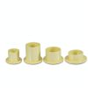 4Pcs 1517 Pom Flanged Sleeve Bearings 15mm ID x 17mm OD x 12mm Length for The Shaft of Equipment Machine Pom Oilless Flanged Bushing Yellow Oilless Bushings-2