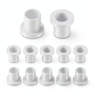 Flanged Sleeve Bearings uxcell Nylon Bushings 8mm ID x 10mm OD White-0