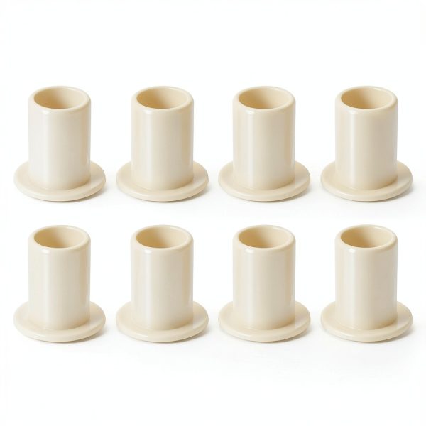 uxcell 8Pcs Flanged Sleeve Bearing - POM Bushing 8x10x15mm Yellow-0