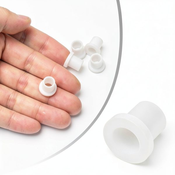 Flanged Sleeve Bearings uxcell Nylon Bushings 8mm ID x 10mm OD White-5